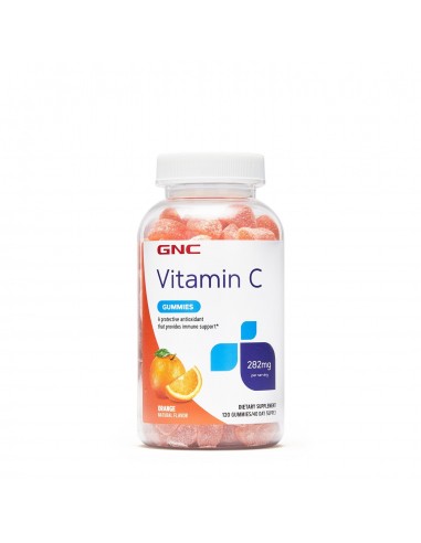 Gnc Vitamina C 282 Mg, Jeleuri Cu Aroma De Portocale, 120 Jeleuri