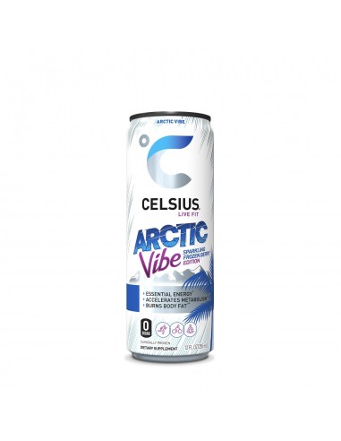 Celsius Energy Drink Arctic Vibe, Bautura Energizanta Carbogazoasa Cu Aroma Racoritoare De Fructe De Padure, 355 Ml