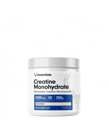 Bucked Up Essentials Creatine Monohydrate, Creatina Monohidrata Fara Aroma, 250 G