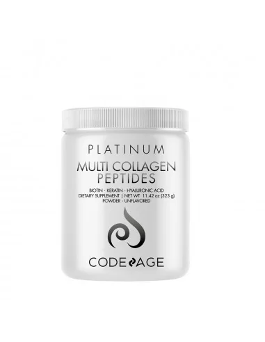 Codeage Platinum Multi Collagen Peptides, Peptide De Colagen Cu Biotina, Keratina Si Acid Hialuronic, 323 G