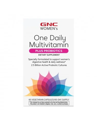 Gnc Women's One Daily Multivitamin Plus Probiotics, Complex De Multivitamine Pentru Femei Cu Probiotice Lab4, 60 Cps