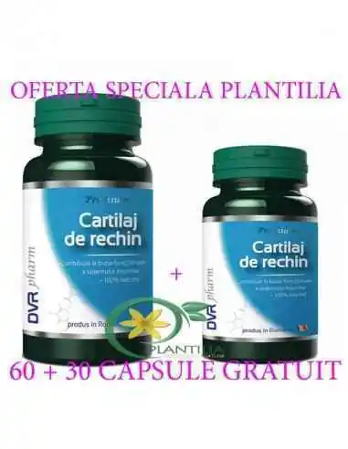 Cartilaj de rechin 60 + 30 capsule GRATUIT DVR Pharm, REMEDII NATURISTE