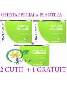 Aspirina Naturala 20 capsule 2 cutii + 1 GRATUIT DVR Pharm, REMEDII NATURISTE