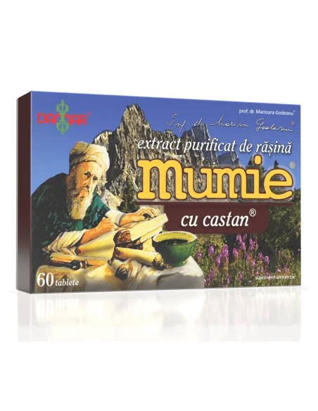Mumie Extract Purificat de Rasina cu Castan  60 tablete Damar