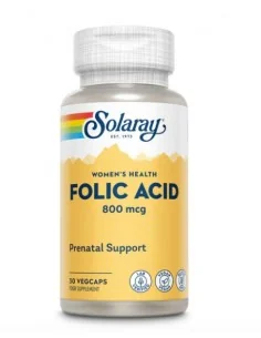 Acid Folic 800mcg 100 cps Solaray Secom