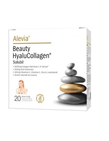 Beauty HyaluCollagen Solubil 20 plicuri solubile Alevia