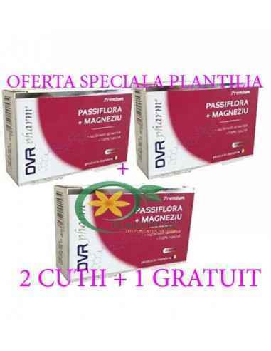 Passiflora + Magneziu 20 cps 2 cutii + 1 gratuit DVR Pharm, Stres