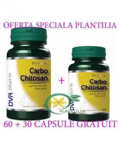 Carbo Chitosan 60 + 30 cps GRATUIT DVR Pharm, REMEDII NATURISTE