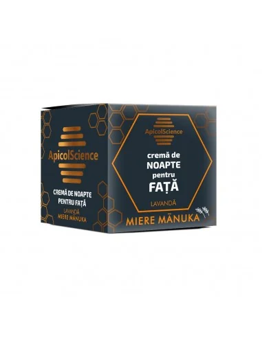 Crema de noapte pentru fata cu Miere de manuka si Lavanda 50 ml