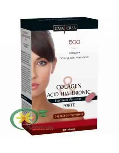 Colagen si Acid Hialuronic Forte 30 cps Casa Herba, Sanatatea pielii