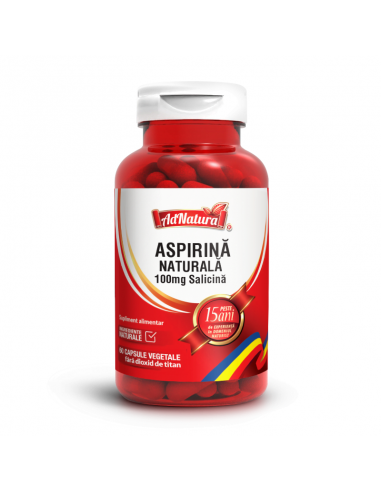 Aspirina naturala 100mg Salicilina 60cps AdNatura