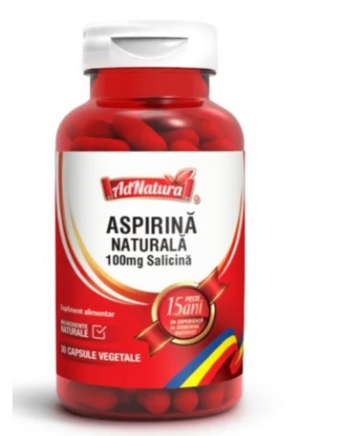 Aspirina naturala 100mg Salicilina 30cps AdNatura