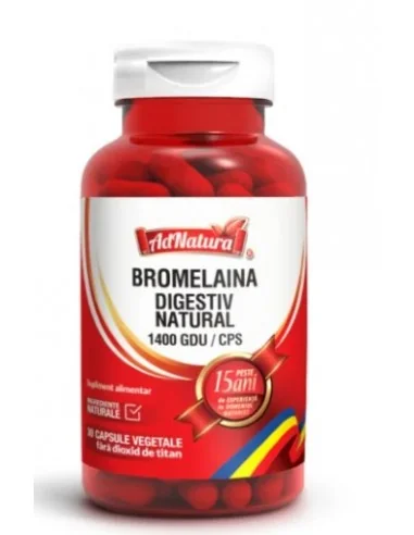 Bromelaina digestiv natural 30 cps AdNatura