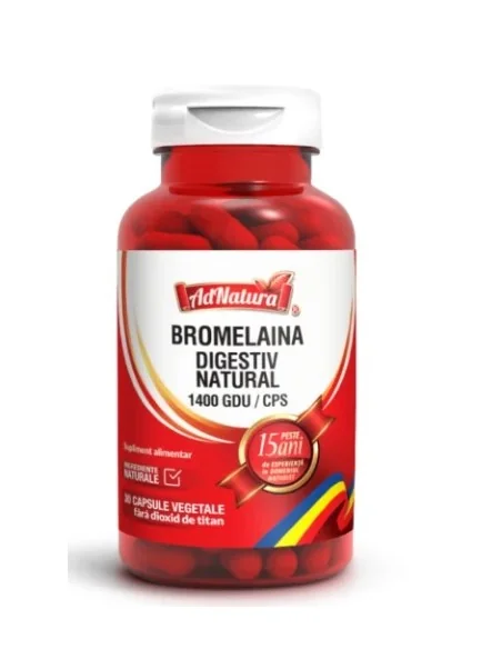 Bromelaina digestiv natural 30 cps AdNatura