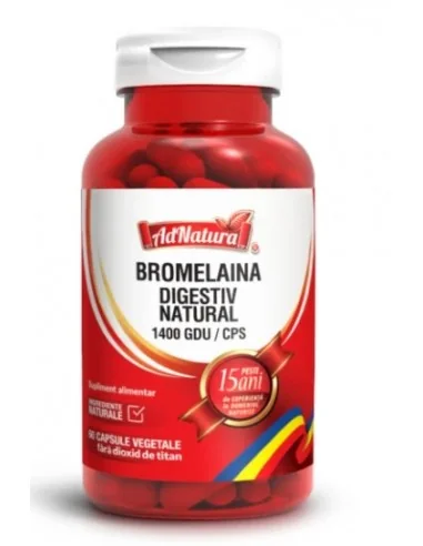 Bromelaina digestiv natural 1400 GDU 60 cps AdNatura