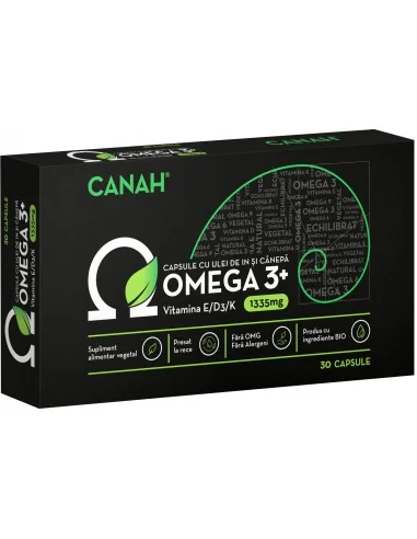 Capsule cu ulei de in si canepa – Omega 3 – 30 de capsule Canah