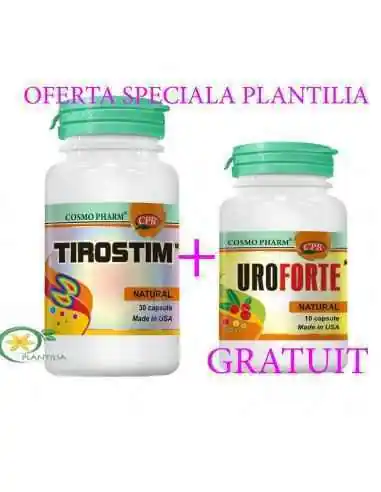 Tirostim 30 cps + Uroforte 10 cps GRATUIT CosmoPharm, Tulburari Hormonale