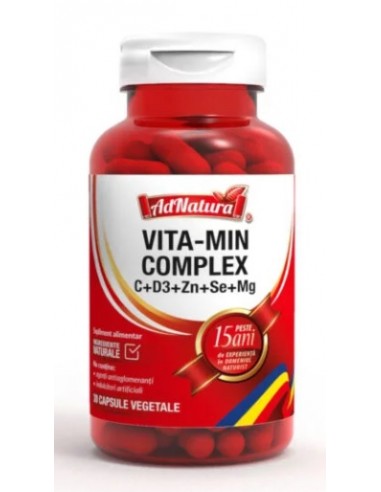 Vita-min complex C+D3+ZN+SE+MG 30cps AdNatura