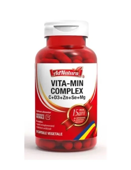 Vita-min complex C+D3+ZN+SE+MG 30cps AdNatura