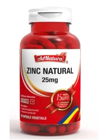 Zinc natural 25mg 30cps AdNatura