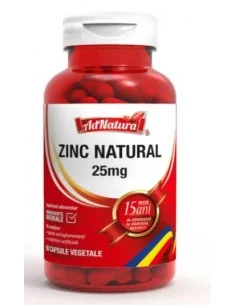 Zinc natural 25mg 60cps AdNatura