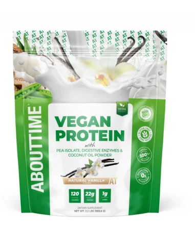 ABOUTTIME VEGAN PROTEIN PROTEINA VEGANA CU AROMA NATURALA DE VANILIE, 985.6 G