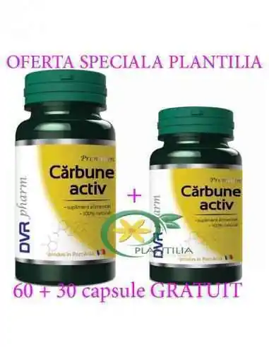 Carbune Activ 60 + 30 cps GRATUIT DVR Pharm, REMEDII NATURISTE