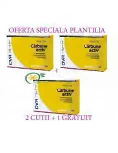 Carbune Activ 20 cps 2 CUTII + 1 GRATUIT DVR Pharm, REMEDII NATURISTE