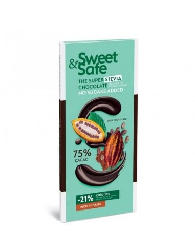 Ciocolata amaruie fara zahar 90g Sweet&Safe