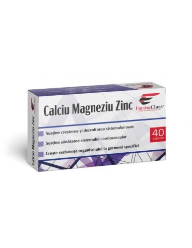 Calciu Magneziu Zinc 40cps blister FarmaClass