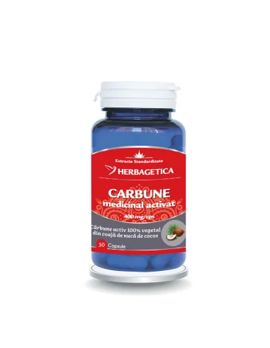 Carbune medicinal activat 30 cps Herbagetica