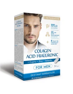 Colagen Si Acid Hialuronic pentru Barbati 30cps INTERHERB