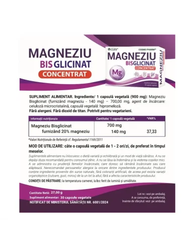 Magneziu Bisglicinat 30 cps Cosmo Pharm