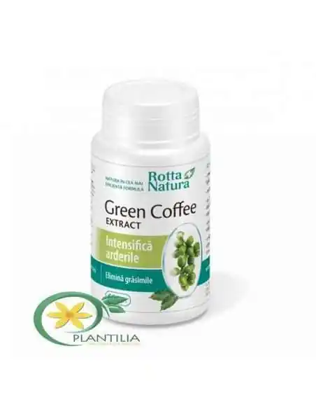 Green Coffee Extract(Cafea Verde) 60 cps Rotta Natura, Terapia Diabetului