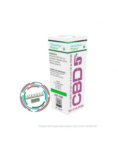 ULEI DE CANEPA OZONAT CU 5 % Ulei CBD & Terpene 10ml HEMPMED PHARMA