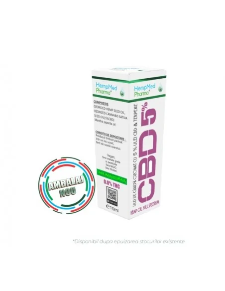ULEI DE CANEPA OZONAT CU 5 % Ulei CBD & Terpene 10ml HEMPMED PHARMA