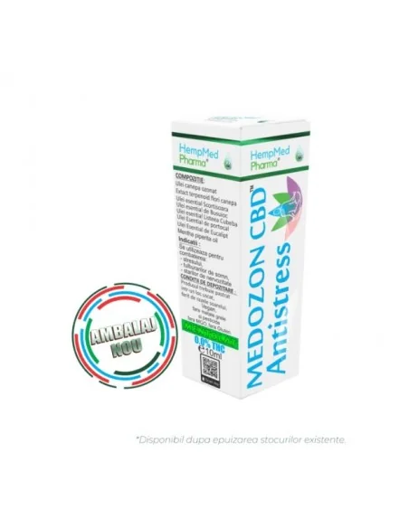 ULEI OZONAT MEDOZON CBD ANTISTRES 10ML HEMPMED PHARMA