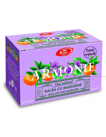 ARMONIE NALBA CU MANDARINE 20 pliculete cu snur Fares