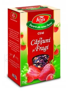 Ceai cu Capsuni si Fragi 75g Fares - Plantilia