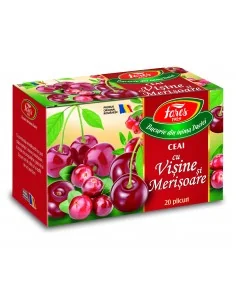 Ceai cu Visine si Merisoare 20 plicuri Fares