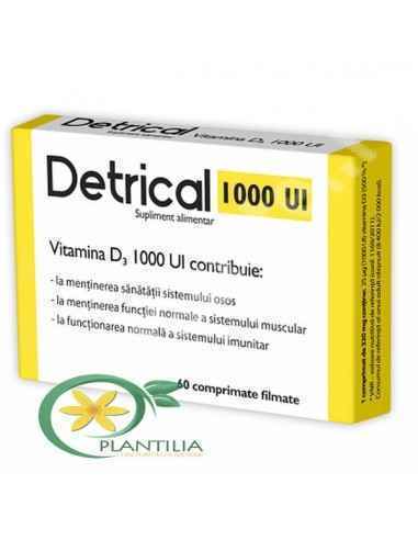 Detrical Vitamina D 1000 IU 60 cpr Zdrovit, VITAMINE SI MINERALE