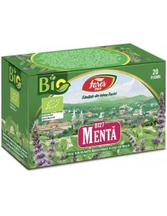 Ceai Menta Bio 20 plicuri Fares - Plantilia