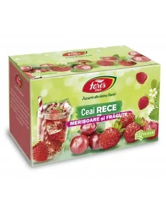 Ceai rece cu merisoare si fragute 12 plicuri Fares