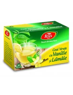 Ceai Verde cu Lamaie și Vanilie 20 plicuri Fares