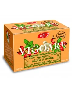 Ceai Vigoare Macese si Ghimbir 20 plicuri Fares