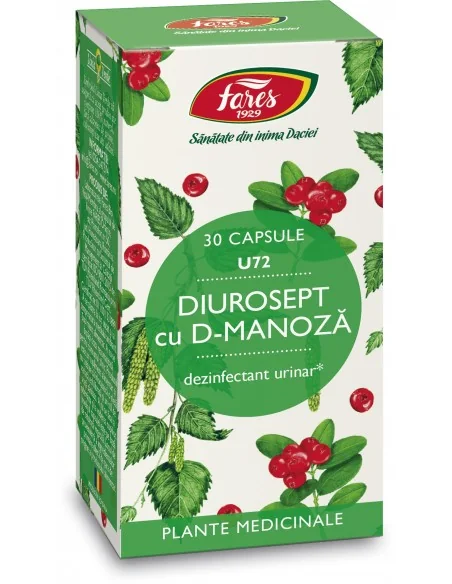 Diurosept cu D-manoza U72 30 capsule gastrorezistente Fares