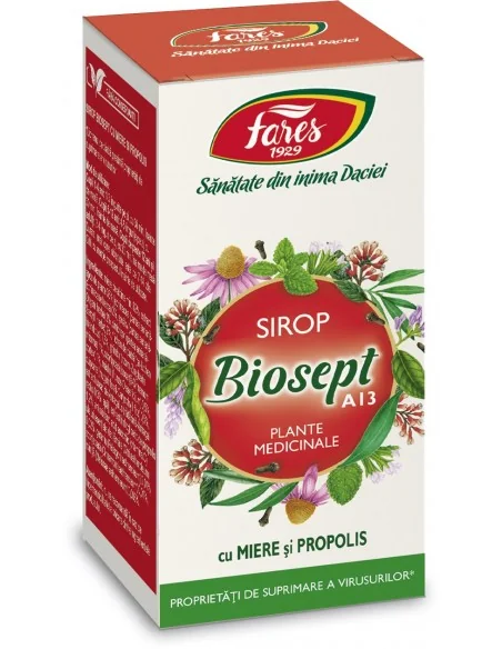 Sirop Biosept Miere  Propolis 100 ml Fares