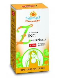 Zinc + Vitamina D3 30 capsule Fares