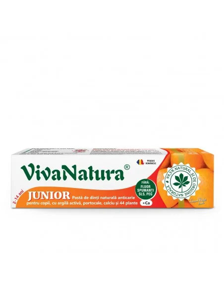 Pasta dinti GennaDent Junior Portocala 80ml Viva Natura