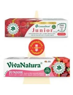 Pasta dinti GennaDent  Junior Capsuni  80ml Viva Natura 2